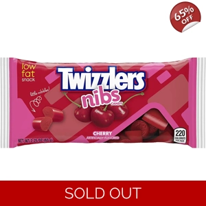 Twizzlers Cherry Nibs - Red Chewy Candy Low Fat Snack Sweets 63g Pack